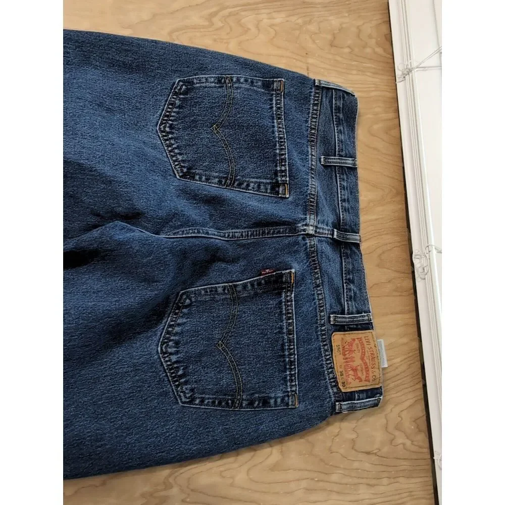 Levi Strauss 550‎ Regular Mens Straight Leg Blue Jeans Size 38x30